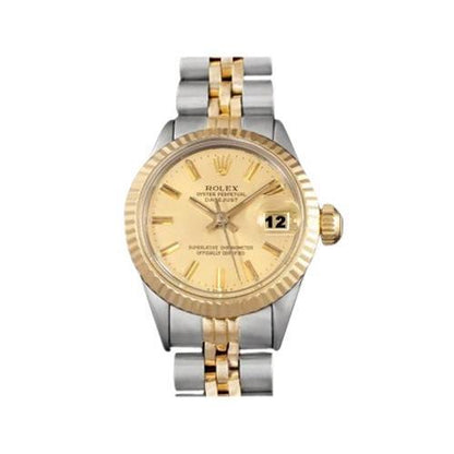 Vintage Ladies Steel Gold Two-Tone Vintage Rolex Fi Watch Jubilee Rolex
