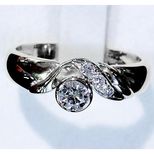 Wedding Band 1.15 Carats Round Diamond Women Jewelry Engagement Ring