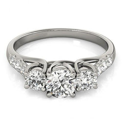 2.25 Carat Diamonds Three Stone Style Engagement Ring New