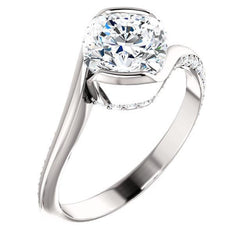 Genuine   Cushion Diamond Engagement Anniversary Ring 1.91 Carat White Gold 14K
