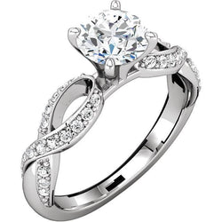 Genuine   Round Diamond Engagement Anniversary Ring 1.95 Carat Jewelry WG 14K