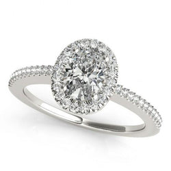 Natural  Halo Fancy Anniversary Diamond Engagement Ring 1.94 Carat Jewelry
