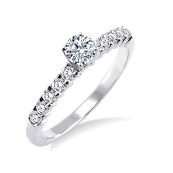 2.75 Carats Round Cut Diamond Engagement Ring New White Gold 14K
