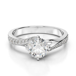Sparkling Diamonds Anniversary Ring 3.15 Carats New White Gold 14K