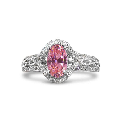 White Gold   Lady’s Brilliant  Sapphire And Diamonds Anniversary Ring Gemstone Ring