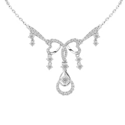 White Gold 14K 5.00 Ct Brilliant Cut Diamonds Women Necklace New