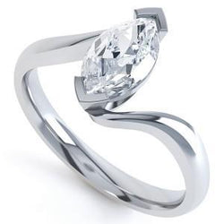 Solitaire Marquise Cut Diamond Engagement Ring 2.50 Carats