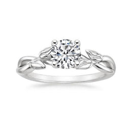 White Gold Round Solitaire Diamond 1.60 Carats Engagement Ring New