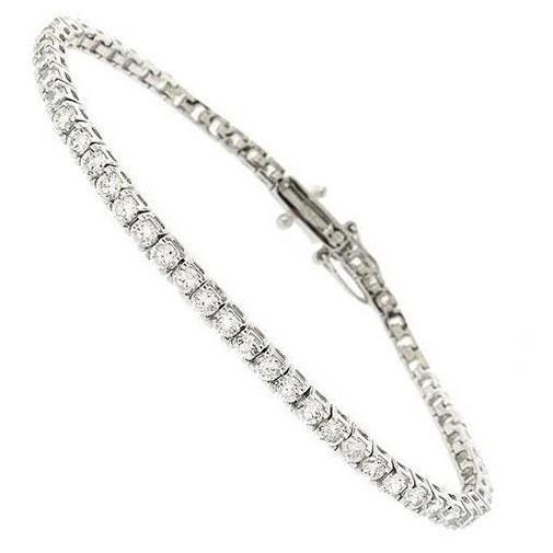 White Gold 14K  Diamond Tennis Bracelet Sparkling Jewelry 5 Ct Tennis Bracelet