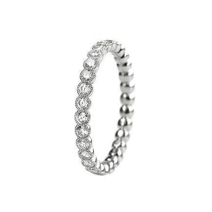 White Gold 14K Jewelry Round 4.00 Carats Diamond Engagement Band Ring Eternity Band