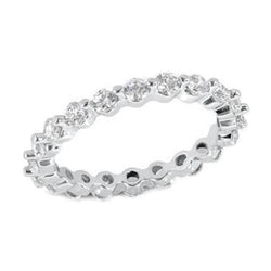 White Gold 14K Jewelry Round Cut 1 Ct. Diamond Engagement Band Ring