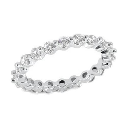 White Gold 14K Jewelry Round Cut 3.60 Carat Diamond Engagement Band Ring Eternity Band