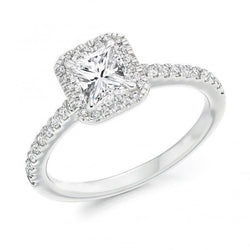 White Gold Natural Earth Mined Diamond Engagement Ring 2.50 Carats