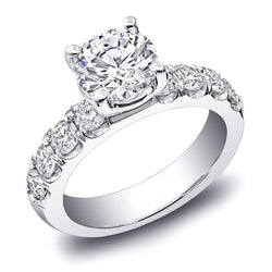 Round Diamond Wedding Ring 2.70 Ct New White Gold 14K Prong Setting