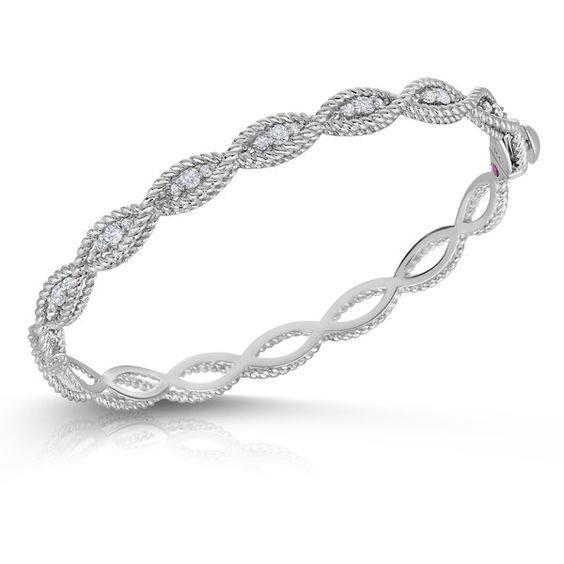 White Gold 14K Round Diamond Bracelet Diamonds 2.80 Carats Tennis Bracelet