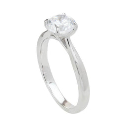 White Gold 14K Solitaire 1.40 Carat Round Diamond Engagement Ring