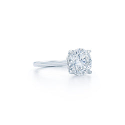 White Gold 14K Solitaire Round Cut 3 Carat Diamond Engagement Ring