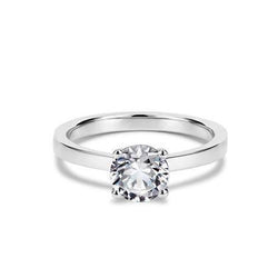 White Gold 14K Solitaire Brilliant Cut 2 Ct Natural Earth Mined Diamond Anniversary Ring