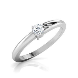 Solitaire Round Cut 1.10 Carats Natural Earth Mined Diamond Engagement Ring