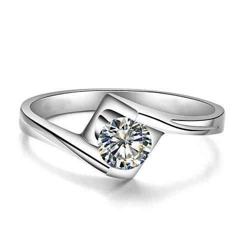Gorgeous Brilliant Ladies Unique Diamond Solitaire Ring