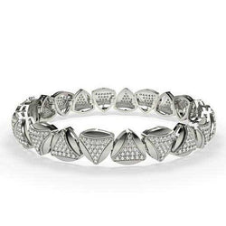White Gold 14K Sparkling 9.85 Carats Diamonds Men's Bracelet New