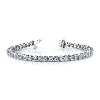 White Gold 14K Sparkling Diamond Tennis Bracelet 14 Carats Tennis Bracelet