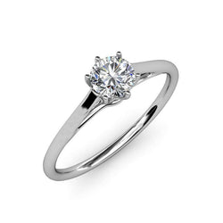 White Gold 1.75 Carats Solitaire Diamond Anniversary Ring