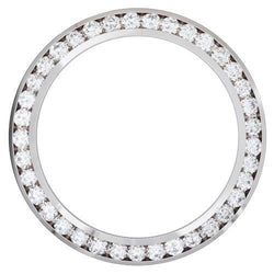 WG 18K Custom Diamond Bezel To Fit Rolex Date 34 Mm Watch 2.25 Ct