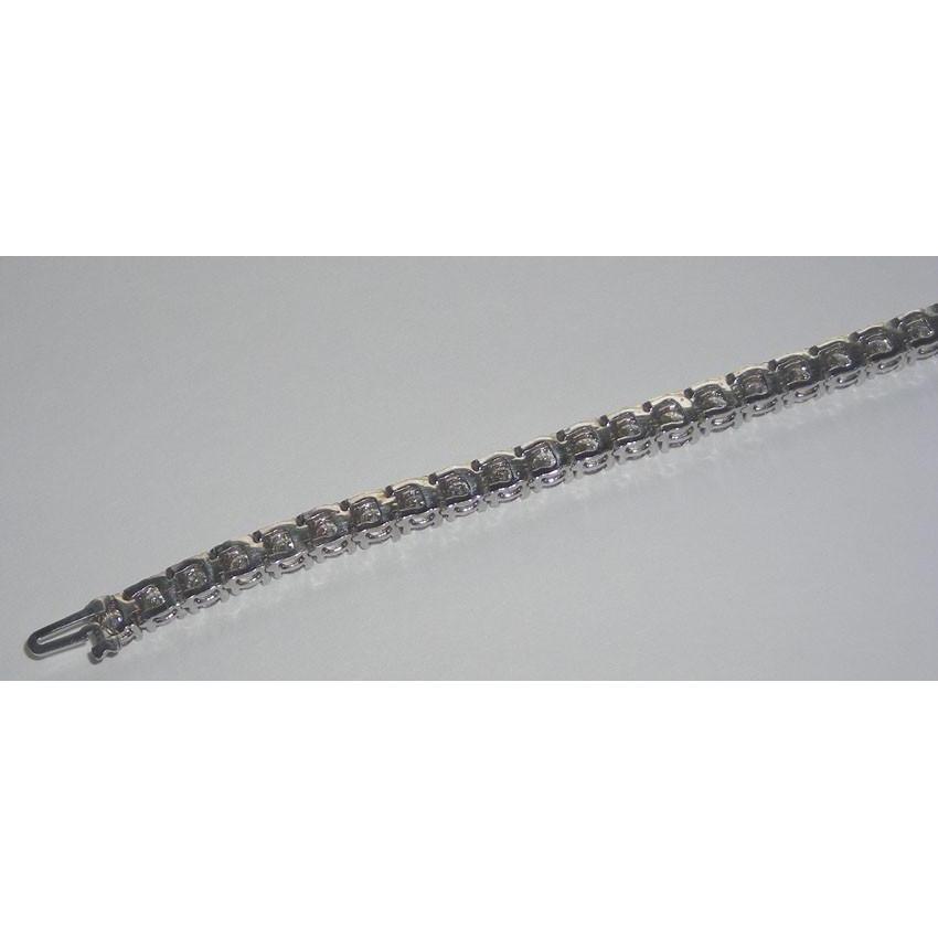 White Gold 9.50 Carat Round Diamonds Tennis Bracelet New
