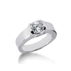 Diamond Solitaire Engagement Ring 1.51 Carats White Gold 14K