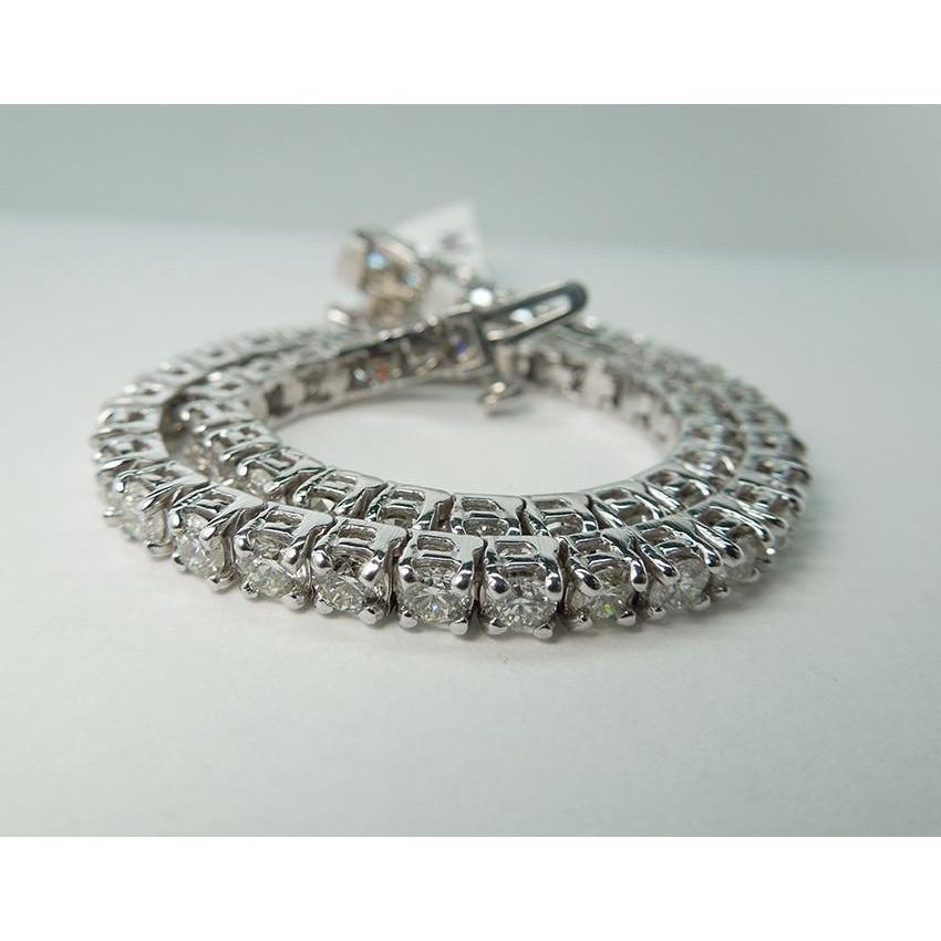 White Gold Diamond Tennis Bracelet 6 Carats Jewelry New