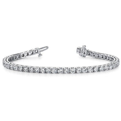 White Gold Lab Grown Diamonds Basic Tennis Bracelet 8 Carats
