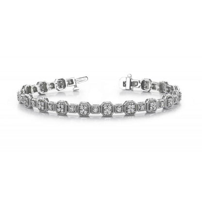 Tennis Bracelet White Gold Jewelry Tennis Bracelet Round Diamonds 5 Carats