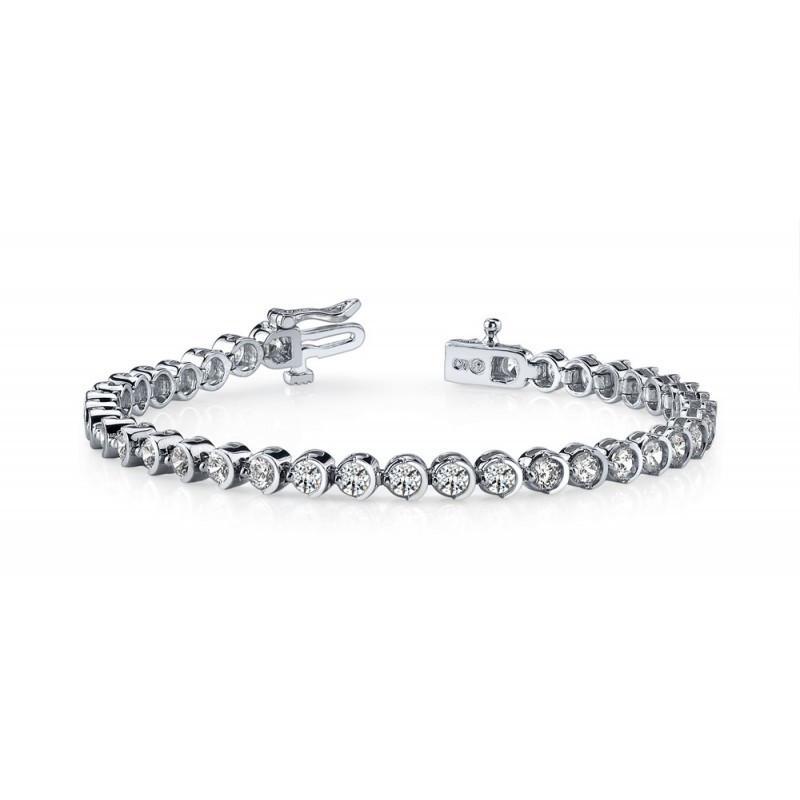 White Gold Prong Diamonds Basic Tennis Bracelet 5.70 Carats