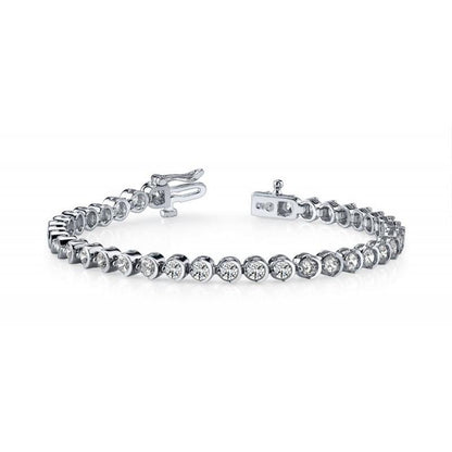 White Gold Prong Diamonds Basic Tennis Bracelet 5.70 Carats