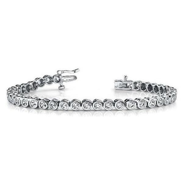 White Gold Round Brilliant Cut Diamond Tennis Bracelet Women Jewelry Tennis Bracelet