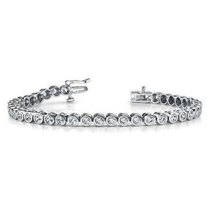White Gold Round Brilliant Cut Diamond Tennis Bracelet Women Jewelry Tennis Bracelet