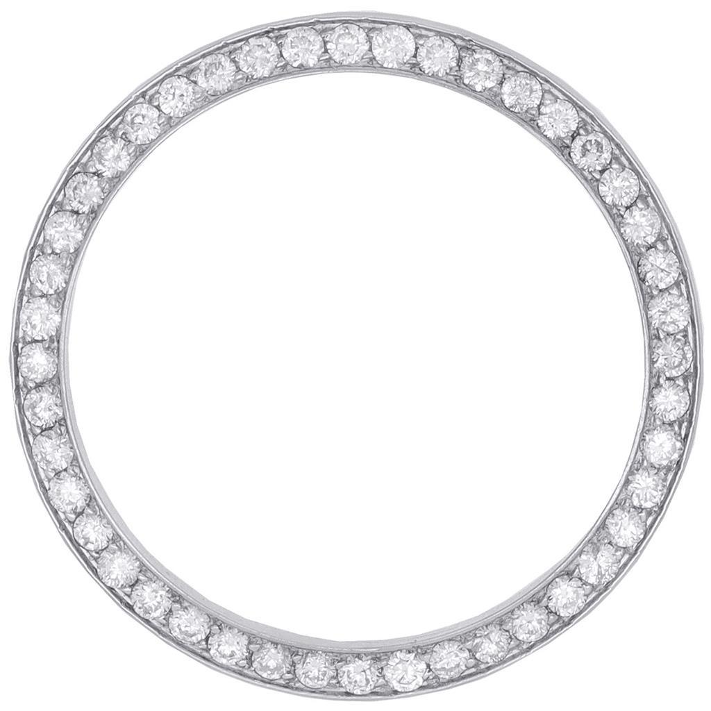 White Gold Round Custom Diamond To Fit Rolex Date All Watch Mode 4 Ct Rolex