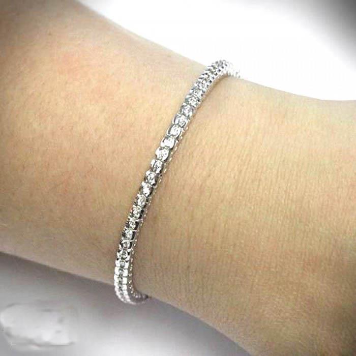 White Gold Round Diamond Tennis Bracelet Gorgeous Diamonds 7.35 Ct. Tennis Bracelet