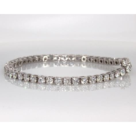 White Gold Round Diamond Tennis Bracelet Lady Men Fine Jewelry 7 Ct Tennis Bracelet