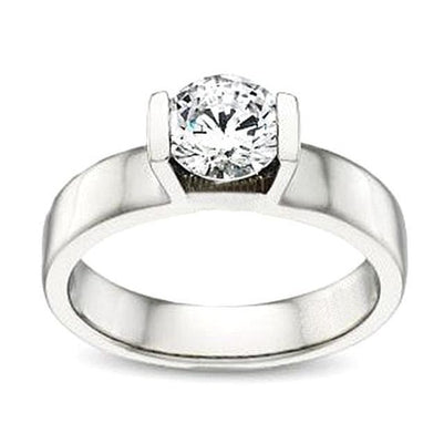White Gold Engagement Ring Solitaire Ring