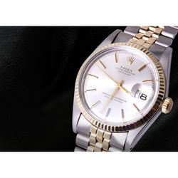 White Stick Dial Two Tone Jubilee Bracelet Rolex Datejust Men's Watch
