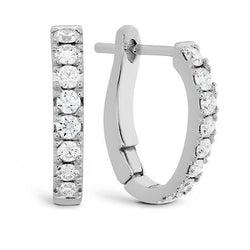 Women 2.40 Ct Gorgeous Round Cut Natural Earth Mined Diamonds Hoop Earring White Gold 14K
