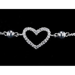 Women Bracelet Diamond Heart Shaped 2 Carats Jewelry