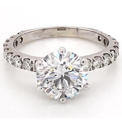 Women Diamond Accent Ring 3 Carats 6 Prong Setting Jewelry New