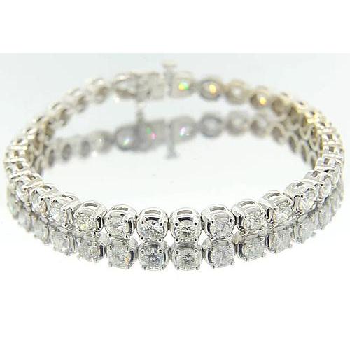 Women Diamond Bracelet 8.50 Carats White Gold Jewelry 14K New Tennis Bracelet