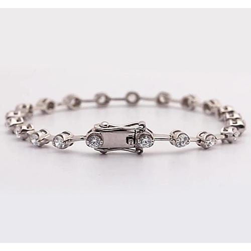 Women Diamond Bracelet 6 Carats F Vs1 Jewelry 14K Tennis Bracelet