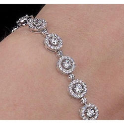 Genuine  Women Diamond Bracelet 7 Carats Prong Set Jewelry New