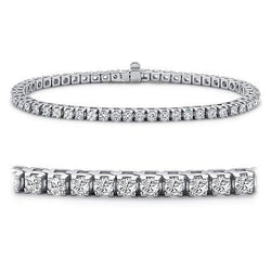 Real  Women Diamond Jewelry Bracelet Solid Gold White 14K 5.50 Carats