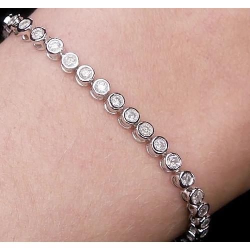 Women Diamond Tennis Bracelet Bezel Set 4 Carats Jewelry New Tennis Bracelet